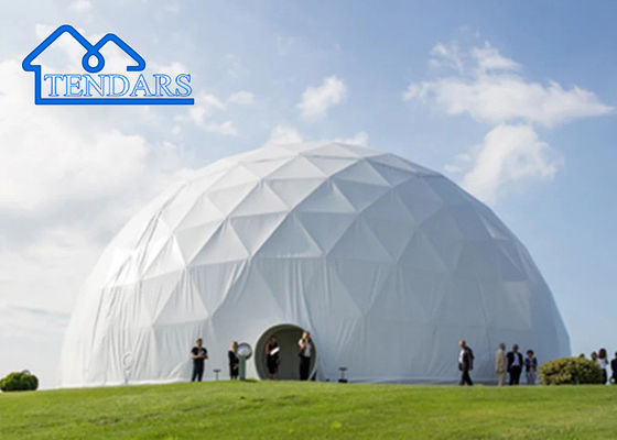 Tenda Expo Dome Luar Ruang Berukuran 30 Meter Besar Tenda Geodetik Komersial, Rumah Dan Tempat Tinggal