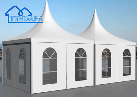 Quick Assembly 6x6m Aluminium Pagoda Tent 6061/T6 Aluminium Frame Elegant Putih PVC untuk Perayaan VIP