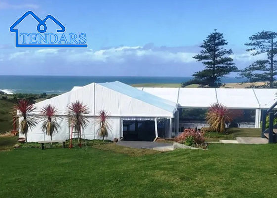 Aluminium paduan putih pesta tenda 800 orang pesta pernikahan sementara tenda struktur tenda upacara pernikahan dan resepsi