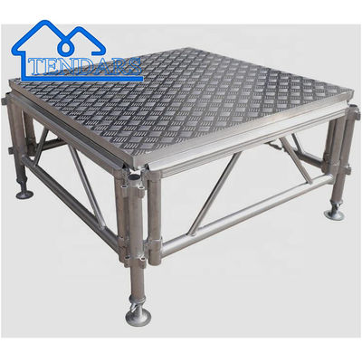 Hitam atau Custom Heavy Duty Stage Truss, Aluminium Alloy Stage untuk acara pesta pernikahan