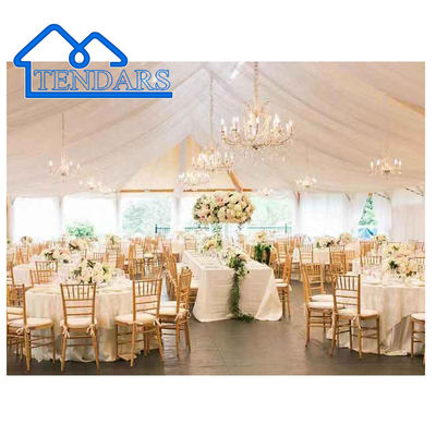 15x25m Kerangka paduan diperkuat Tenda pesta Marquee Tenda tugas berat Anchor Fire-retardant PVC Canopy untuk BBQ Cookouts