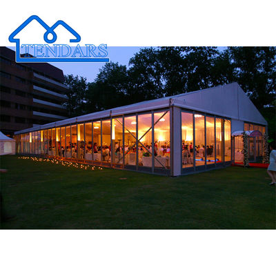 Perlindungan semua cuaca pesta tenda Marquee Galvanized Frame PVC Kain Canopy untuk perayaan luar ruangan