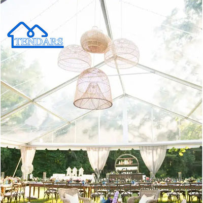 Tenda Pesta Jelas Acara Pernikahan Pameran Dagang Struktur Kanopi Tenda Luar Ruangan yang Tahan Lama