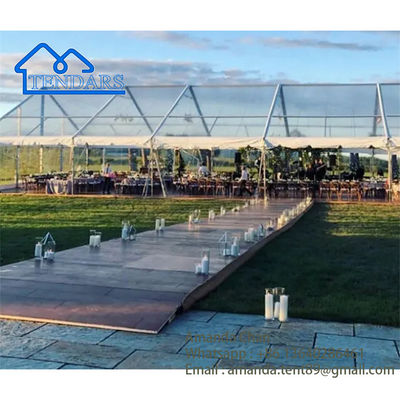 Waterproof, Fire-retardant, Sunlight proof Custom Clear Span Transparent Party Tent Untuk acara luar ruangan