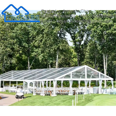 Tenda Paduan Aluminium Ukuran Kustom PVC Tahan Air Transparan Luar Ruangan Untuk Pernikahan, Tenda Tenda Acara Pesta