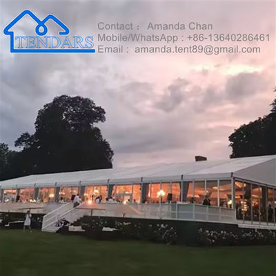 Ukuran yang disesuaikan Tenda pesta pameran luar ruangan yang populer Tenda Marquee Aluminium Putih Tenda Marquee Acara