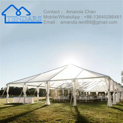 Tenda Pesta Pernikahan Tenda Transparan Dilapisi PVC Tahan Air Permanen Aluminium Untuk Tenda Tenda Acara