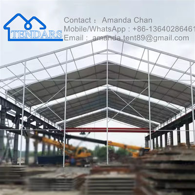 Outdoor custom Storage Tent Musim dingin Aluminium Frame Waterproof Warehouse Tent untuk dijual