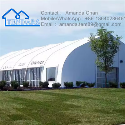 Customized Luxury Storage Tent Semi-Permanen Pameran Aluminium Luar Ruang Besar