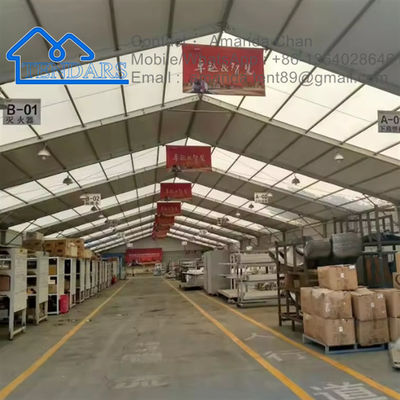 Harga Pabrik Kualitas Tinggi Kerangka Aluminium Besar Tenda Penyimpanan Industri PVC Putih
