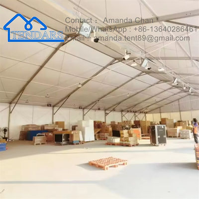 Drive Through Waterproof Storage Tent Tenda gudang aluminium PVC putih