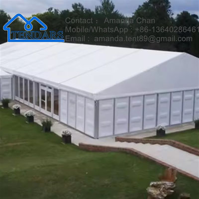 Outdoor Large Aluminium Alloy Marquee Tent Dengan Pvc Wall Untuk penyimpanan, pernikahan, pameran dagang