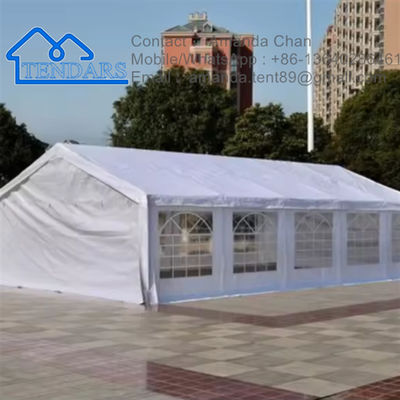 Ukuran yang disesuaikan Struktur aluminium tahan air / tahan api Tenda Marquee penyimpanan murah