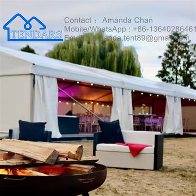 Heavy Duty Besar putih tahan air Aluminium Frame Tent PVC Cover Wedding Marquee Tent untuk dijual