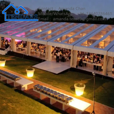 Struktur Kanopi Acara Pesta Tenda Tenda Pernikahan Atap Bening Penutup PVC Besar Luar Ruangan
