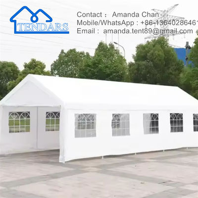 Struktur Kanopi Acara Tenda Pernikahan Pesta Tenda Luar Ruangan Putih Dengan Dinding Samping