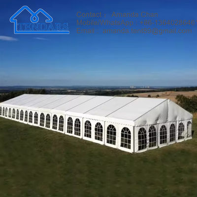 Tenda Tenda Pesta Ulang Tahun Rentang Jernih Kerangka Galvanis Kain PVC Struktur Kanopi Lebar