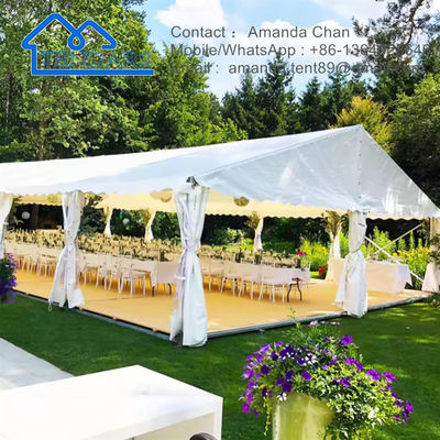 Tenda Tenda Rentang Berwarna Putih Gazebo Canopy Dengan Dinding Sisi Dengan Sertifikat CE
