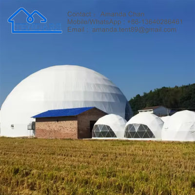 Outdoor Big White Marquee Circus Dome Roof Double Decker Tent Untuk Pernikahan