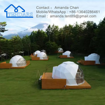 Glamping Luxury Outdoor PVC Dome Hotel House Dome Tent Half Dome Tent Untuk Aktivitas