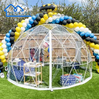 Tenda Camping Dome Geodetik Kerangka Aluminium Yang Menarik Untuk Restoran Atau Hotel
