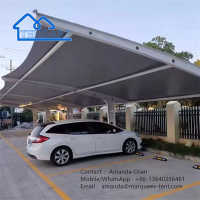 Tenda Panjang Membran PVDF Waterproof Besar Dengan Bayangan Struktur Baja