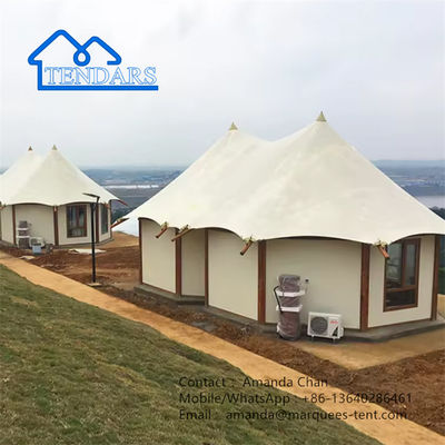Outdoor Luxury Family Membrane Structure Safari Resort Hotel Tent Dengan Kamar Mandi