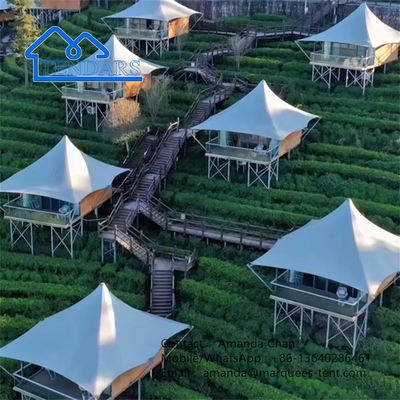 Struktur Membran Tekanan Polygon Tenda Hotel Tenda Hotel yang disesuaikan untuk Hotel