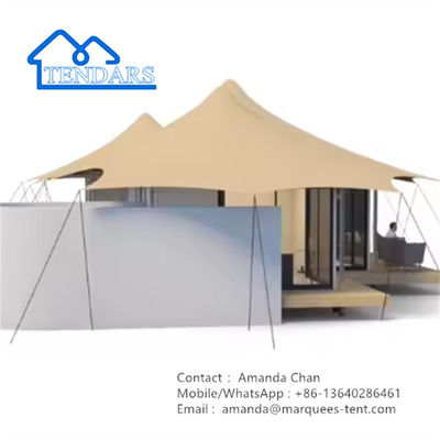 Struktur Kayu Ruang Besar Outdoor Glamping Hotel Tent Untuk Diri Sendiri Membutuhkan