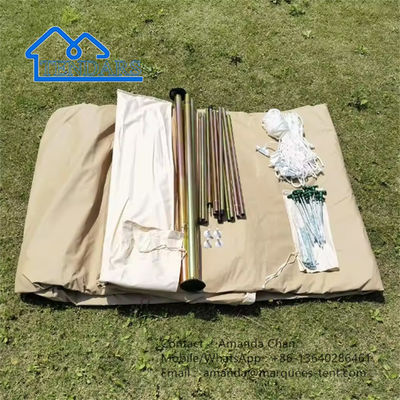 Waterproof Outdoor Safari Glamping Canvas Tent Untuk Awning Rain Cover Tent