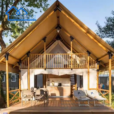 Outdoor Waterproof Hotel Besar Safari Tent Safari Mewah Dengan Kamar Mandi