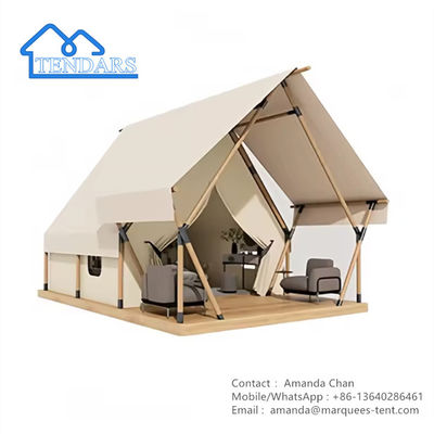 Luxury Camping Hotel Tent Resort House Hotel Dengan Kamar Mandi Canvas Safari Tent