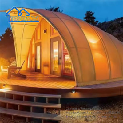 Long Life Camping Luxury Glamping Shell Shape Hotel Tent Untuk Resort Outdoor