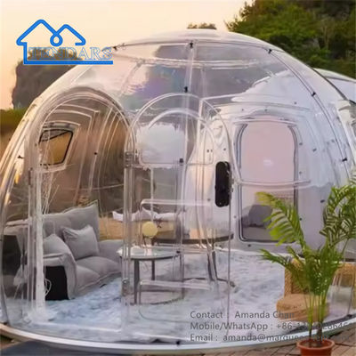 Tenda Kubah Polikarbonat Transparan Prefab Kubah Rumah Tenda Untuk Luar Ruang