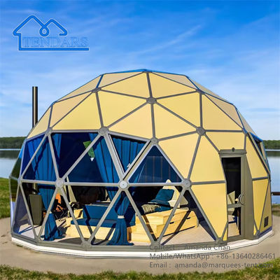 Tenda Water Resistant Geodetik Hotel Dome Luxury Glamping Dome Tent Outdoor