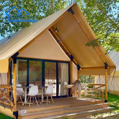Warna Beige Luxury Safari Camping Tent Safari Tent Untuk Glamping Camping
