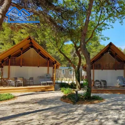 Outdoor Canvas Mobile Safari Living Resort Glamping Tent Hotel Mewah