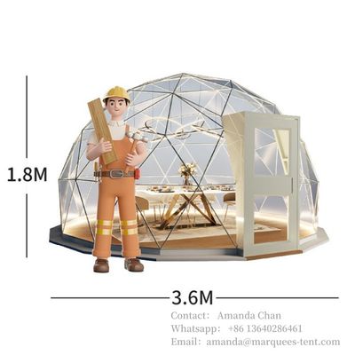 Putih Atau Warna Disesuaikan 6x6m Custom Made Hotel Luxury Resort Tents Untuk Glamping