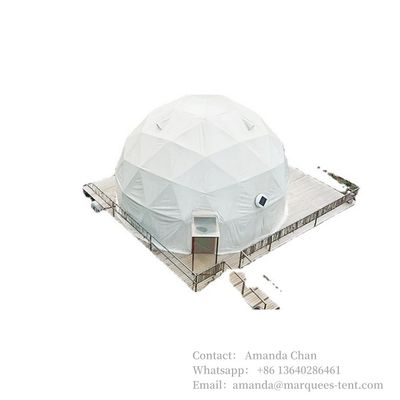 Tenda Kubah Luar Ruangan Pvc Mewah PVC Tahan Air Tenda Rumah Kaca Diameter 6M Berkemah Salju Musim Dingin Hotel