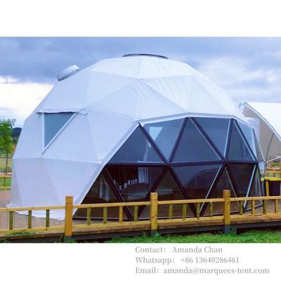 Waterproof Dan Fireproof Glamping Hotel Dome Tent Geodesic Camping House Resort Untuk Acara Luar Ruang