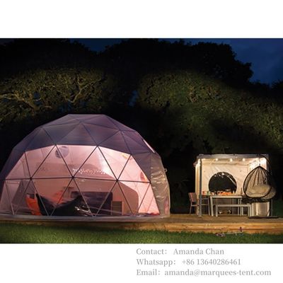 Putih, Transparan, Ukuran Custom Outdoor Geodesic Dome Tent Camping Dome Tents Untuk Dijual