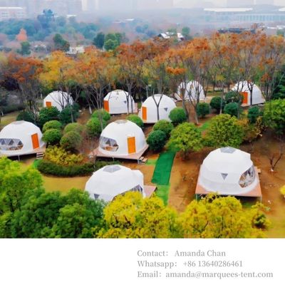 6m 6-8 Orang Hotel Glamping Transparan Igloo Geodesic Dome Tent Untuk Kegiatan Luar Ruangan