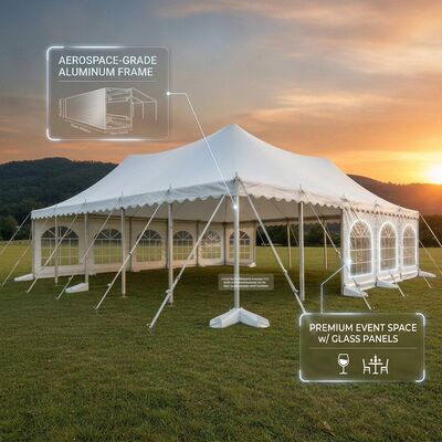 10x25m Double Decker M Series Clear Span A-Frame Marquee Party Tent Waterproof Dua Lantai Marquee Olahraga Upacara Penghargaan