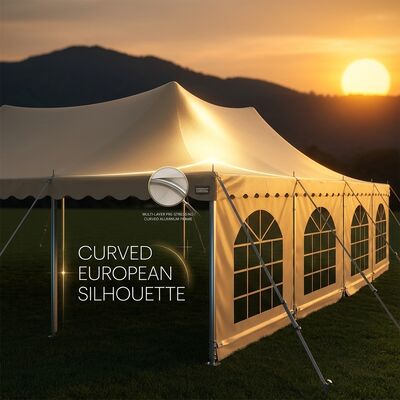 30x70m PVC Sidewall dengan Windows L Series Clear Span Marquee Party Tent Pvc Sidewall Windows Ulang Tahun