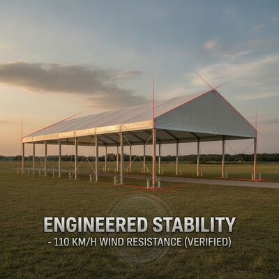 18x30m Double Decker M Series Clear Span A-Frame Marquee Party Tent Waterproof Two Story Marquee Sports Award Ceremony