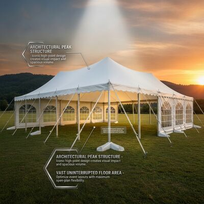 10x20m Sistem Lantai Kayu G Series A-Frame Marquee Party Tent Cassette Lantai Kayu Show Fashion Runway