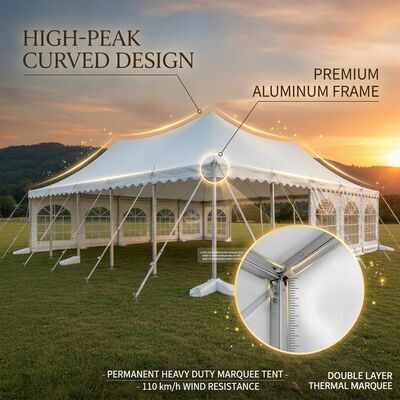 Music-Concert Party Marquee Tents A-Frame Waterproof Double-Decker Dua Lantai Tempat Canopy Struktur