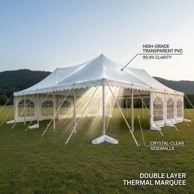 30X30M Atap PVC Transparan Seri M Tenda Pesta Rentang Bening Tenda Pesta Atap Bening Tenda Pesta Ulang Tahun Ulang Tahun