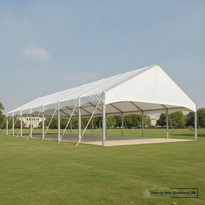 Tenda Tenda Pesta Bingkai Aloi Aluminium 6061 T6 Diekstrusi Keras Ditekan Dua Puluh Tahun Kehidupan Struktural Struktur Kanopi Eropa