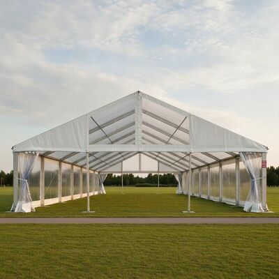 Mega Festival Clear Span Party Tent Aluminium Double Truss NFPA 701 Amerika Serikat Outdoor Event Trade Show